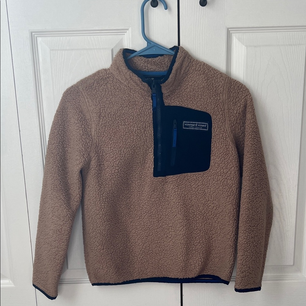 Vineyard Vines Boys Quarter-Zip Sherpa Pullover